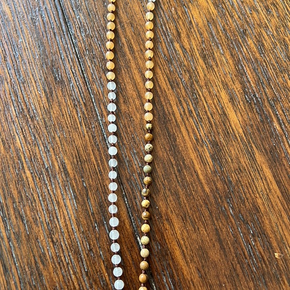 Bohemian Beaded Stone Necklace with Pendant - Picture 4 of 6